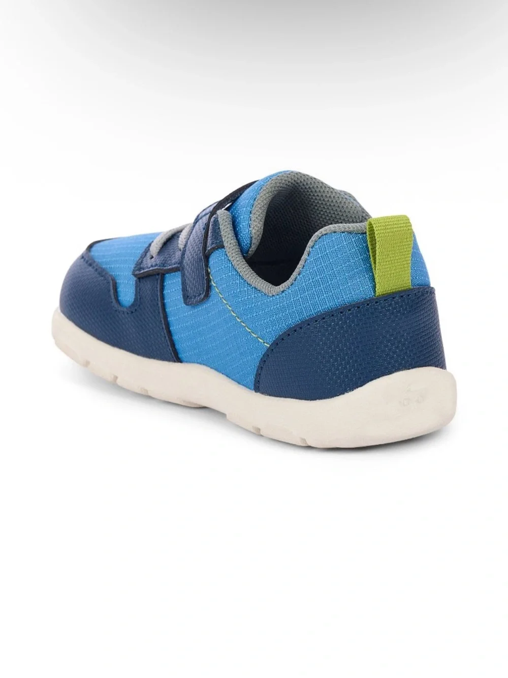 Kids Blue Lightweight Athletic Sneaker with Hook-and-Loop Strap
